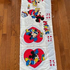 Vintage Disney Totally Minnie Mouse Fabric Sewing Panel Pillow Tote Bag